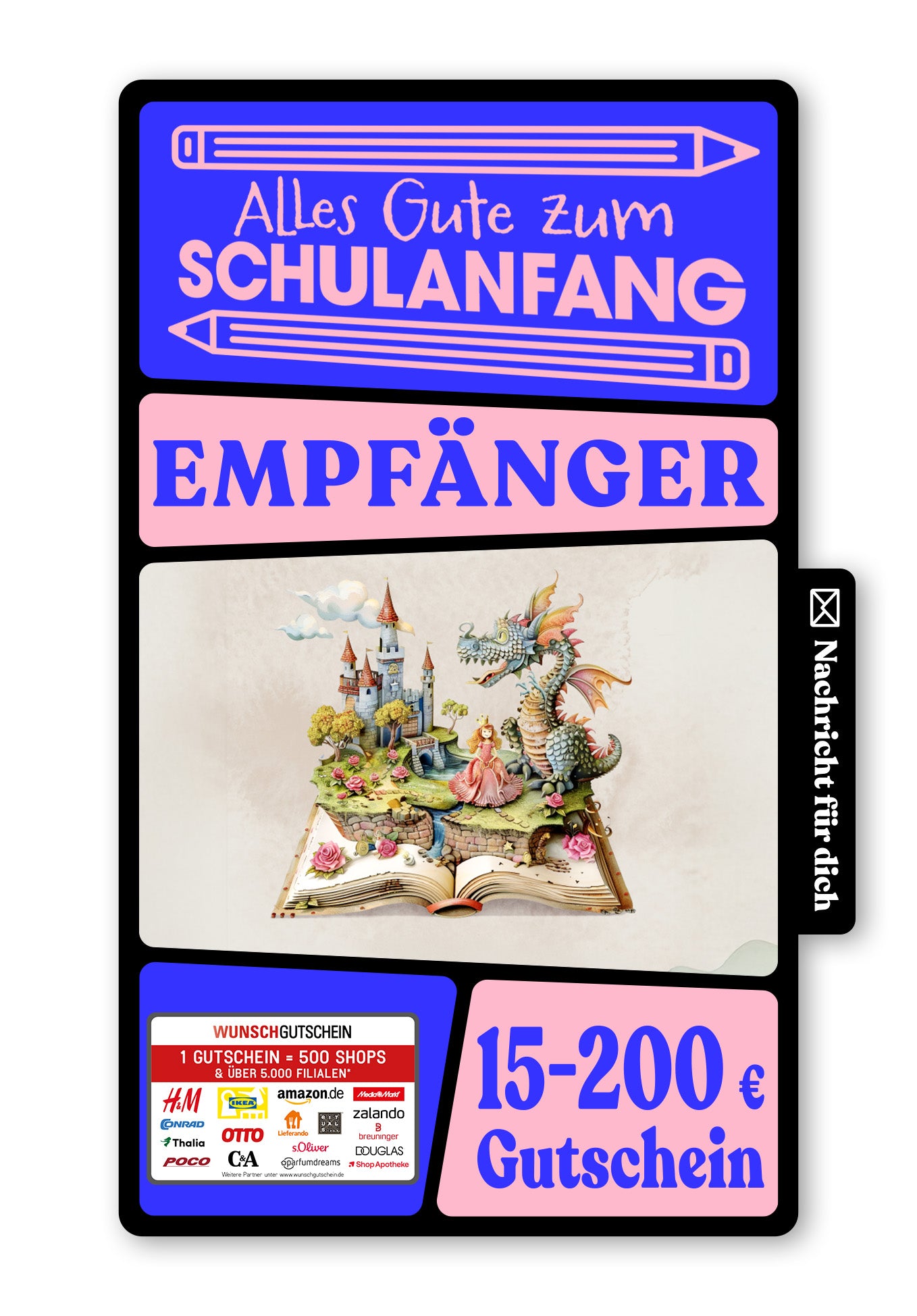 Wunschgutschein Digital - Neues Abenteuer - Prinzessin – Geschenkgutschein Ansicht 1
