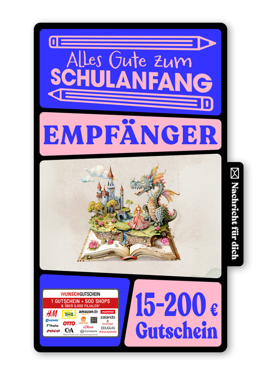 Wunschgutschein Digital - Neues Abenteuer - Prinzessin – Geschenkgutschein Ansicht 1
