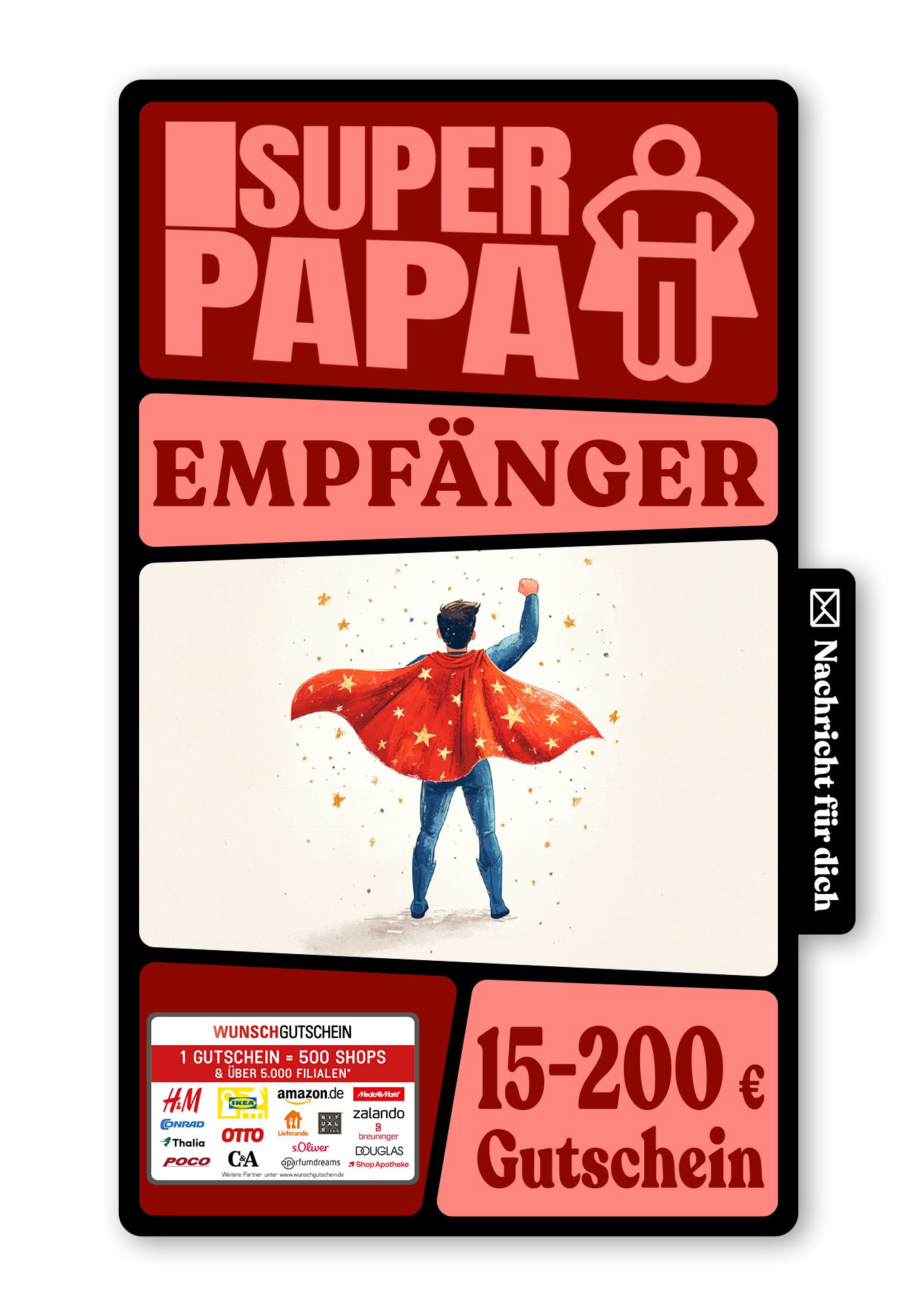 Wunschgutschein Digital - Papa Held - Held – Geschenkgutschein Ansicht 1