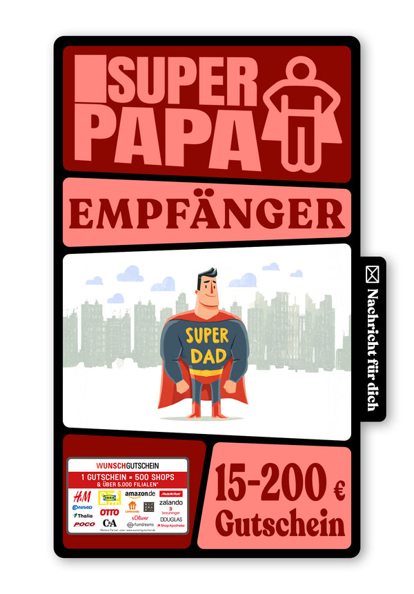 Wunschgutschein Digital - Superdad – Geschenkgutschein Ansicht 1