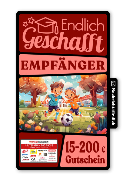 Wunschgutschein Digital - Starke Leistung - Fußball – Geschenkgutschein Ansicht 1