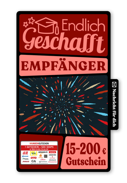 Wunschgutschein Digital - Back to School - Funken – Geschenkgutschein Ansicht 1