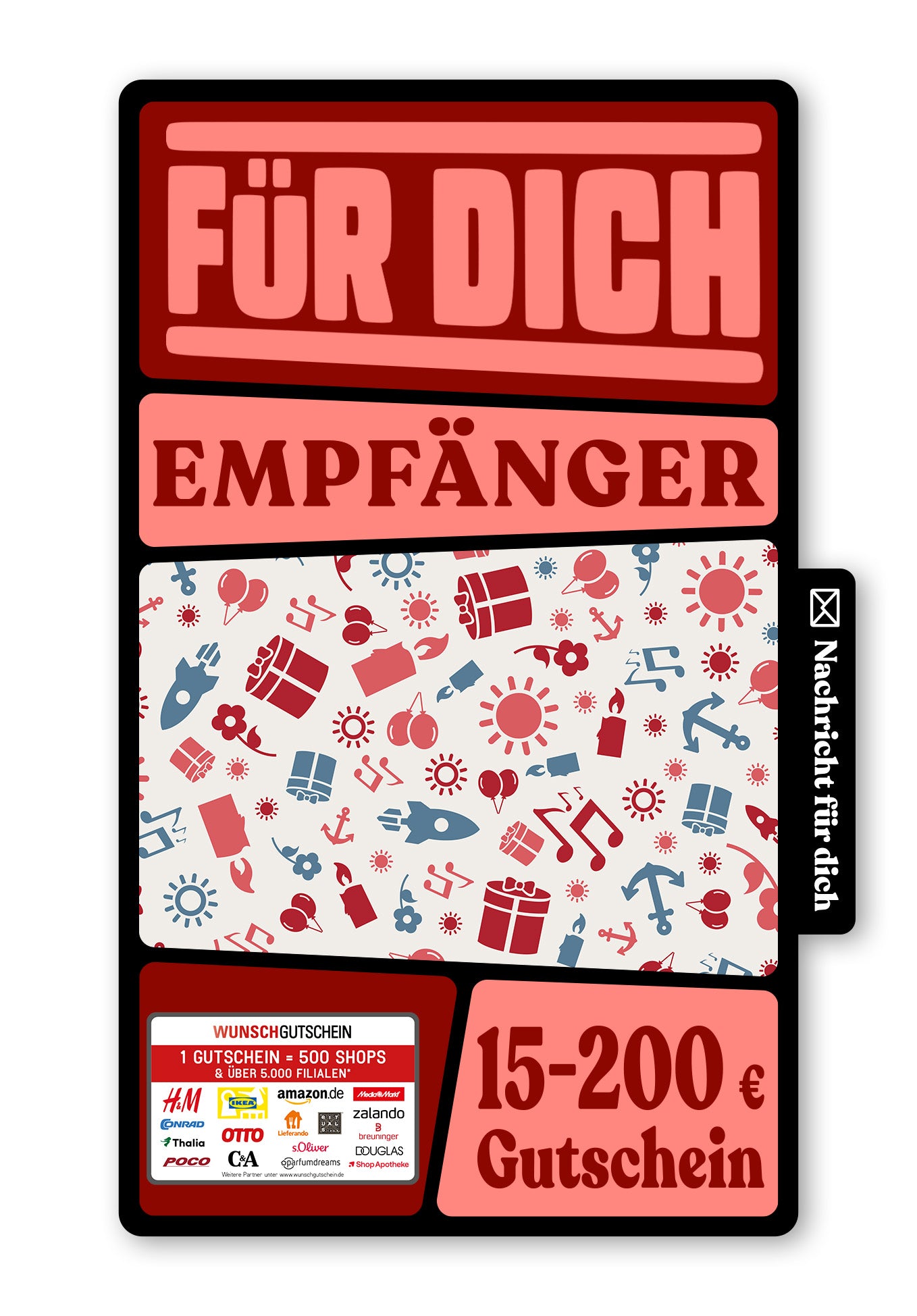 Wunschgutschein Digital - Für alle Wünsche - Doodle – Geschenkgutschein Ansicht 1