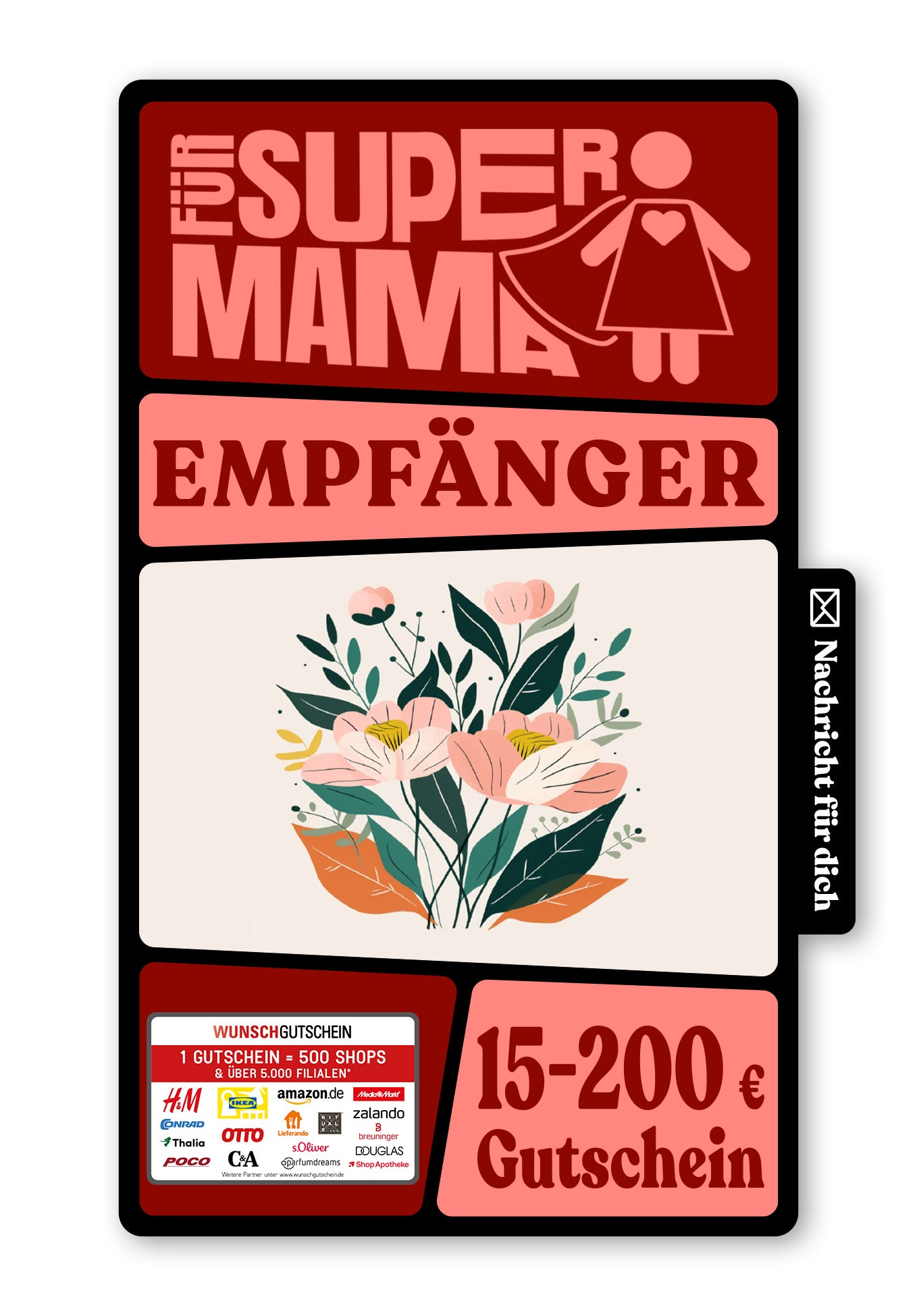 Wunschgutschein Digital - Für Mama - Blumen – Geschenkgutschein Ansicht 1