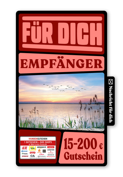 Wunschgutschein Digital - Für Dich - Sonnenuntergang – Geschenkgutschein Ansicht 1