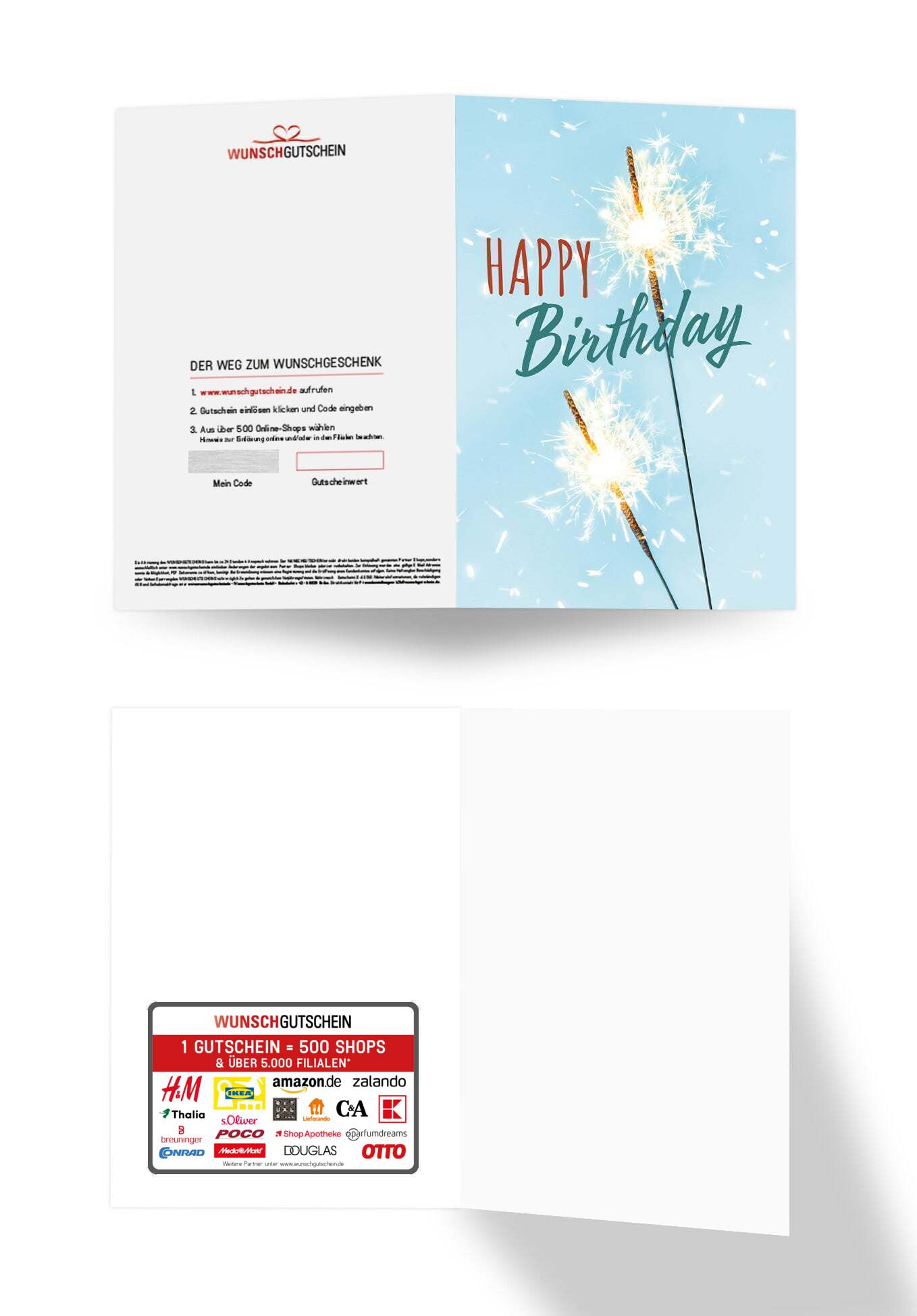 Wunschgutschein Happy Birthday - Wunderkerzen – Geschenkgutschein Ansicht 3