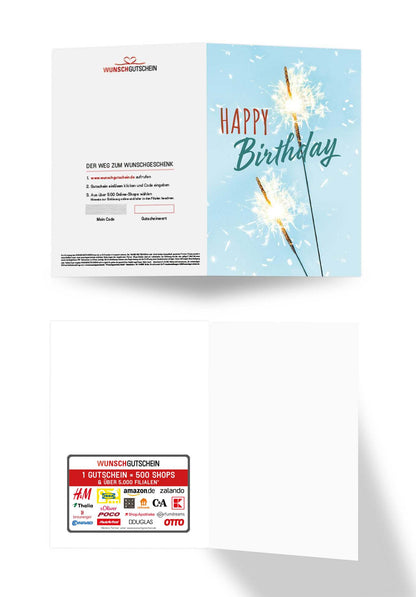 Wunschgutschein Happy Birthday - Wunderkerzen – Geschenkgutschein Ansicht 3