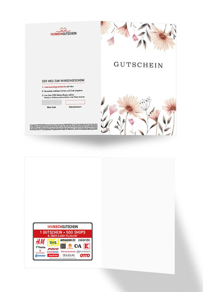 Gutschein - Blumen weiß PDF