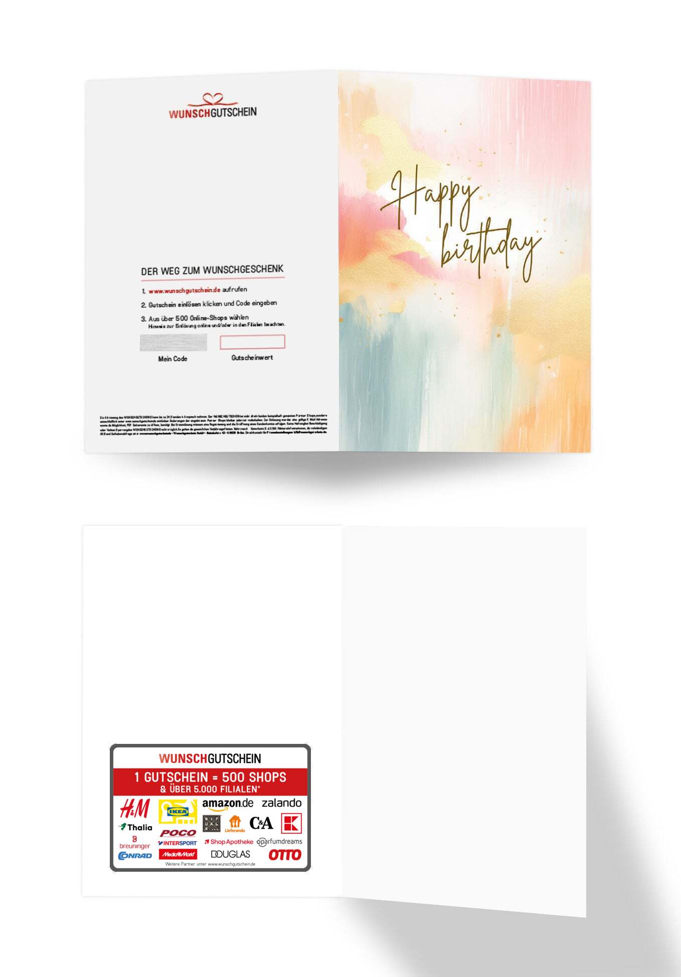 Happy Birthday - Aquarell bunt PDF