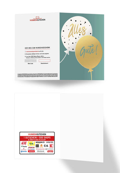 Alles Gute - Ballons Gold PDF