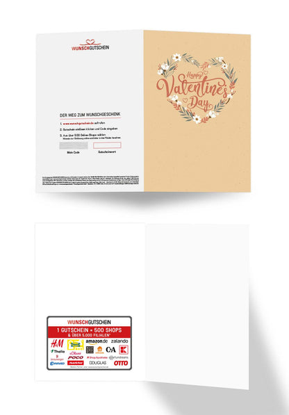 Wunschgutschein Happy Valentine's Day - Kranz – Geschenkgutschein Ansicht 3