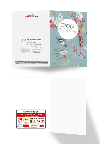 Wunschgutschein Happy Wedding - Vogel – Geschenkgutschein Ansicht 3
