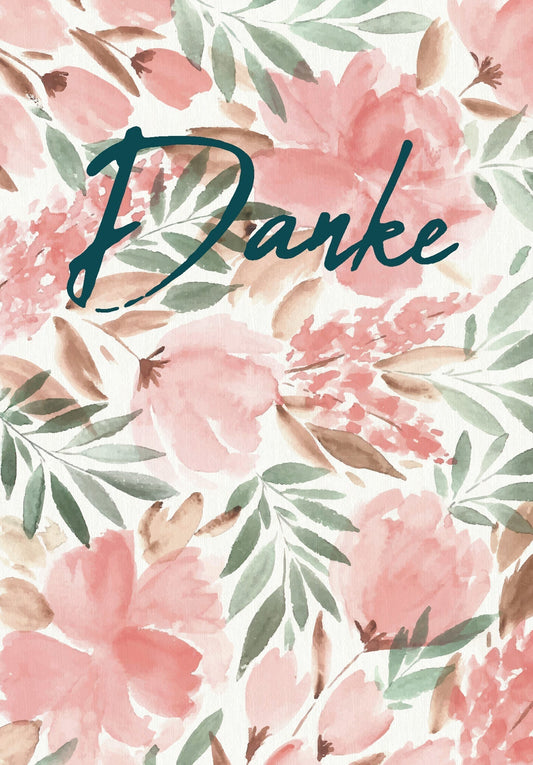 Danke - Aquarell Blume