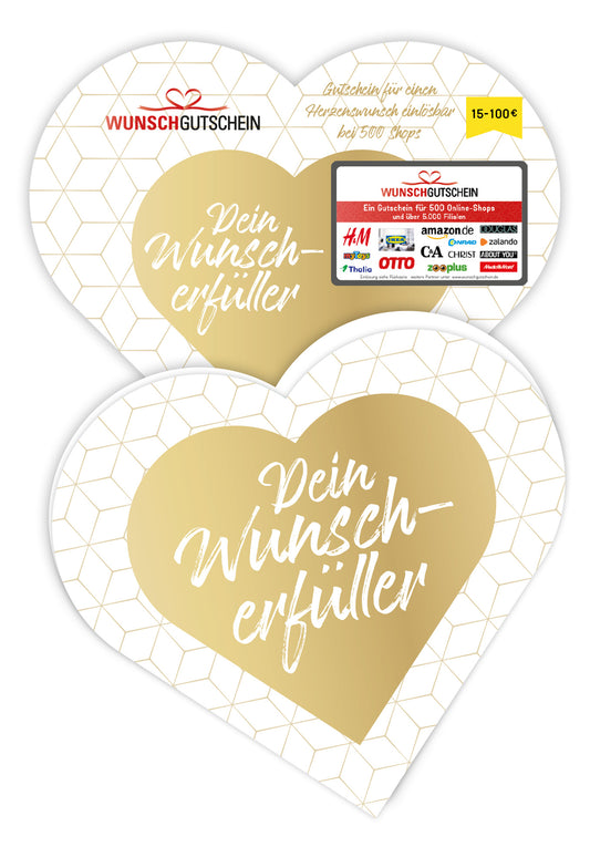Dein Wunscherfüller - Herzform Gold
