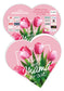 Für die beste Mama - Herzform Pinke Tulpen
