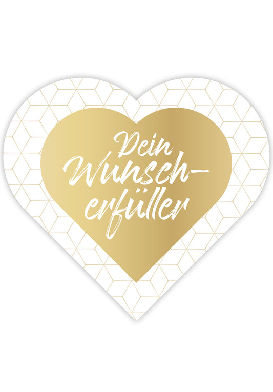 Dein Wunscherfüller - Herzform Gold