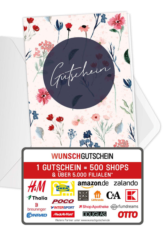 Gutschein - Aquarell Blumen (Gutscheinwert)