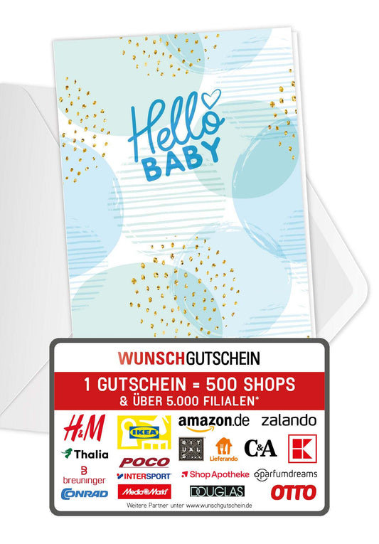 Hello Baby - Blau (Gutscheinwert)