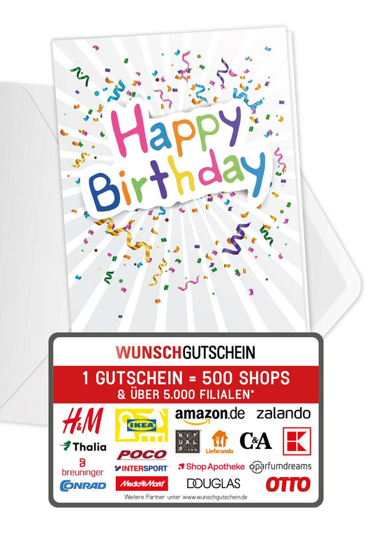 Happy Birthday - Konfetti